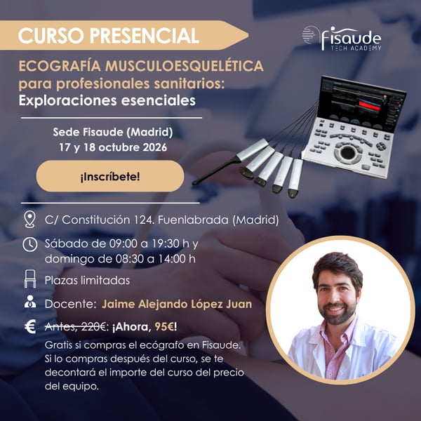 Ecografía musculoesquelética para profesionales sanitarios: Exploraciones Esenciales - PRESENCIAL - 17 y 18 de octubre 2026